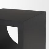 Sobi Matte Black Square Metal Side Table 70746 Mercana