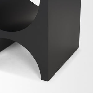 Mercana Sobi Matte Black Square Side Table – Sleek, Minimalist Design for Modern Living Spaces & Versatile Use 70746