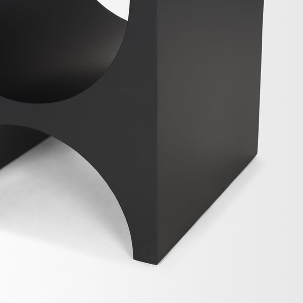 Mercana Sobi Matte Black Square Side Table – Sleek, Minimalist Design for Modern Living Spaces & Versatile Use 70746
