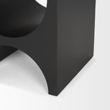 Sobi Matte Black Square Metal Side Table 70746 Mercana