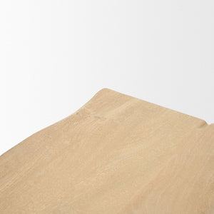 Mercana Sekou Rustic Craftsman Console Table - Solid Wood Design with Curved Edges for Modern Elegance 70783