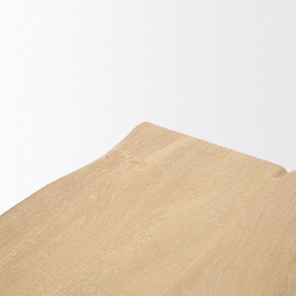 Mercana Sekou Rustic Craftsman Console Table - Solid Wood Design with Curved Edges for Modern Elegance 70783