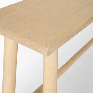 Mercana Sekou Rustic Craftsman Console Table - Solid Wood Design with Curved Edges for Modern Elegance 70783