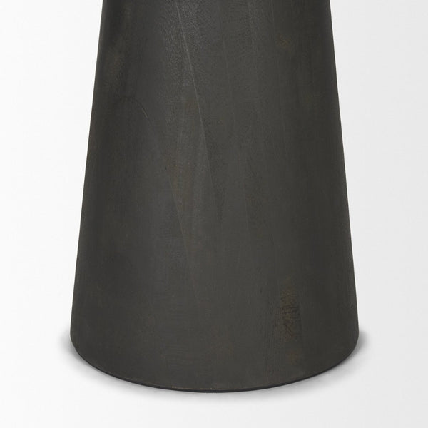 Mercana Maxwell Dining Table - Elegant Round White Marble Top with Sleek Black Pedestal Base for Modern Homes 70781-AB