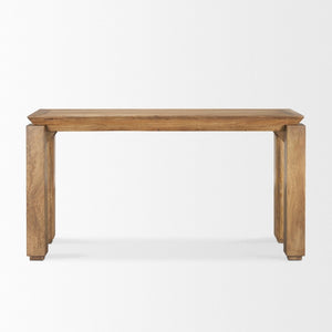 Mercana Sapphira Console Table - Handcrafted Solid Mango Wood with Tapered Top for Modern or Rustic Decor 70775-AB