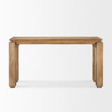 Sapphira Brown Wood Tapered Top Console Table 70775-AB Mercana