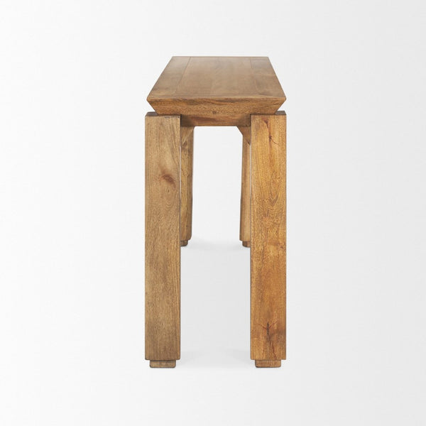 Mercana Sapphira Console Table - Handcrafted Solid Mango Wood with Tapered Top for Modern or Rustic Decor 70775-AB