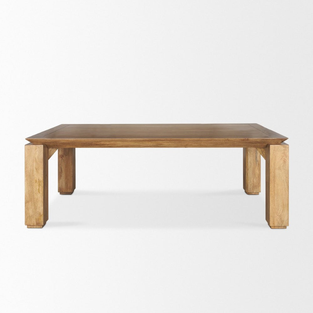 Mercana Sapphira Elegant Mango Wood Dining Table with Tapered Top - Perfect for Modern Dining Rooms 70776-AB