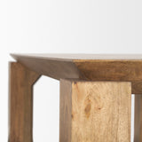 Sapphira Brown Wood Tapered Top Console Table 70775-AB Mercana