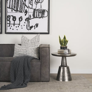 Mercana Bobbi Textured Cast Aluminum Accent Table - Modern Sculptural Design for Stylish Home Decor 70614