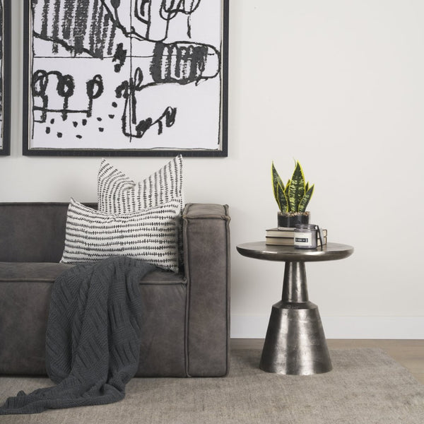 Mercana Bobbi Textured Cast Aluminum Accent Table - Modern Sculptural Design for Stylish Home Decor 70614