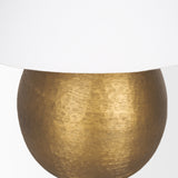 Sadiyah Antiqued Gold Brushed Metal with Cream Shade Table Lamp 70749 Mercana