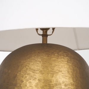 Mercana Sadiyah Table Lamp - Elegant Antiqued Metal Base with Cream Shade for Timeless Home Décor Lighting Gold Metal | Cream Shade 70749