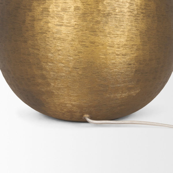 Mercana Sadiyah Table Lamp - Elegant Antiqued Metal Base with Cream Shade for Timeless Home Décor Lighting Gold Metal | Cream Shade 70749