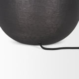 Sadiyah Black Brushed Metal with Beige Shade Table Lamp 70750 Mercana