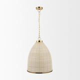 Mercana Saliha Cane w/ Brass Metal Pendant Light 70752