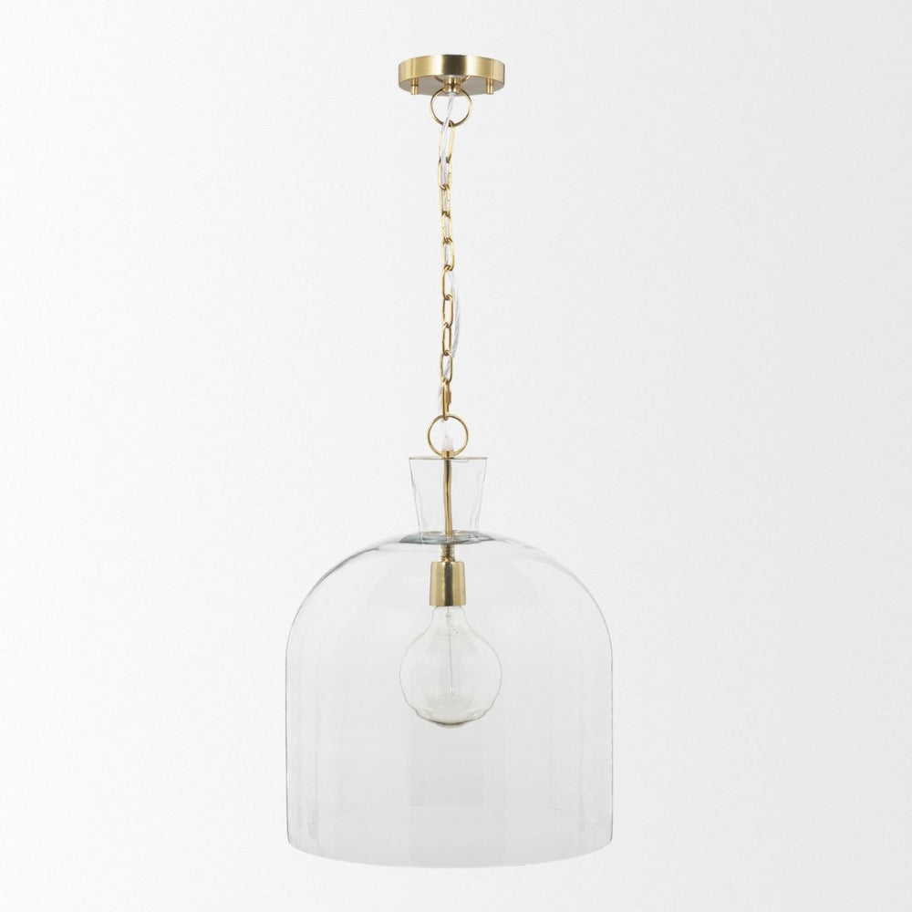 Mercana Sadah Pendant Light - Refined Elegance with Mouthblown Shade for Modern & Transitional Spaces Glass | Gold Metal | Large 70753