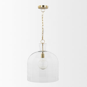 Mercana Sadah Pendant Light - Refined Elegance with Mouthblown Shade for Modern & Transitional Spaces Glass | Gold Metal | Large 70753