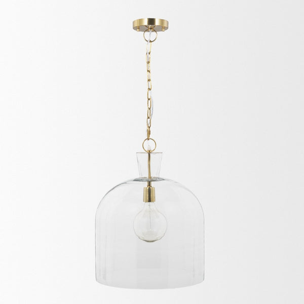 Mercana Sadah Pendant Light - Refined Elegance with Mouthblown Shade for Modern & Transitional Spaces Glass | Gold Metal | Large 70753