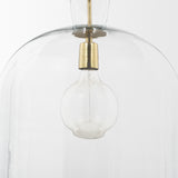 Sadah Large Clear Blown Glass with Gold Metal Pendant Light 70753 Mercana