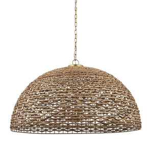 Mercana Sana Oversized Pendant Light – Handwoven Natural Fiber Dome for Organic Warmth in Any Space Watergrass | Extra Large 70755