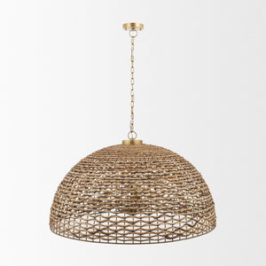 Mercana Sana Oversized Pendant Light – Handwoven Natural Fiber Dome for Organic Warmth in Any Space Watergrass | Extra Large 70755