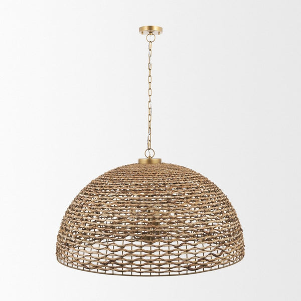 Mercana Sana Oversized Pendant Light – Handwoven Natural Fiber Dome for Organic Warmth in Any Space Watergrass | Extra Large 70755
