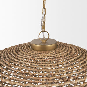 Mercana Sana Oversized Pendant Light – Handwoven Natural Fiber Dome for Organic Warmth in Any Space Watergrass | Extra Large 70755