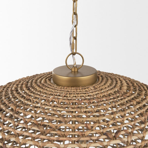 Mercana Sana Oversized Pendant Light – Handwoven Natural Fiber Dome for Organic Warmth in Any Space Watergrass | Extra Large 70755