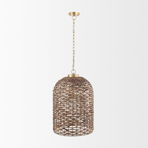 Mercana Sana Oversized Pendant Light – Handwoven Natural Fiber Dome for Organic Warmth in Any Space Watergrass |Large 70756