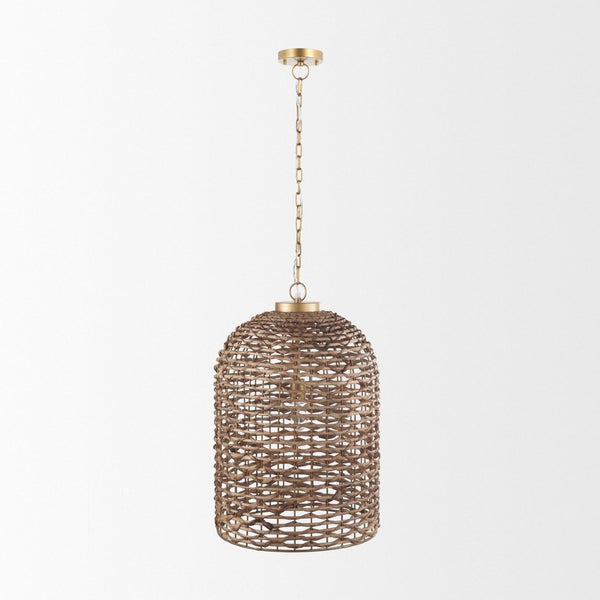 Mercana Sana Oversized Pendant Light – Handwoven Natural Fiber Dome for Organic Warmth in Any Space Watergrass |Large 70756