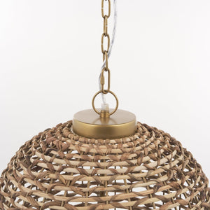 Mercana Sana Oversized Pendant Light – Handwoven Natural Fiber Dome for Organic Warmth in Any Space Watergrass |Large 70756