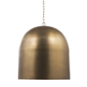 Sanne Antiqued Gold Metal with Silver Foil Large Pendant Light 70757 Mercana