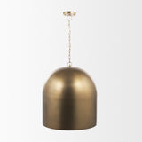 Sanne Antiqued Gold Metal with Silver Foil Large Pendant Light 70757 Mercana