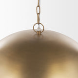 Sanne Antiqued Gold Metal with Silver Foil Large Pendant Light 70757 Mercana