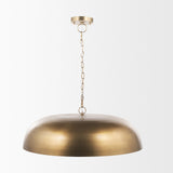 Sanne Antiqued Gold Metal with Silver Foil Wide Pendant Light 70758 Mercana