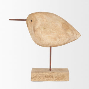 Mercana Riri Hand-Carved Decorative Bird - Rustic Charm for Home Décor, Unique Gift for Any Occasion 70738