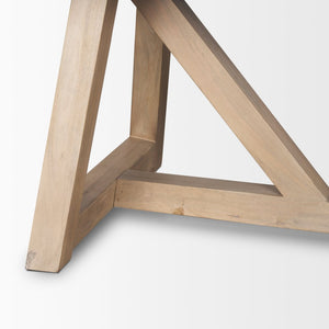 Mercana Rialto Elegant Two-Tone Solid Wood Dining Table for Modern and Traditional Spaces, 6-8 Seats 96" Black-Brown Wood Top | Lt Brown Wood Base 70558-AB