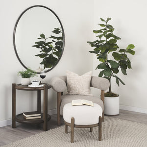 Mercana Romi Stylish Round Accent Table with Two-Tier Design - Perfect for Living Room, Bedroom, or Entryway 70638