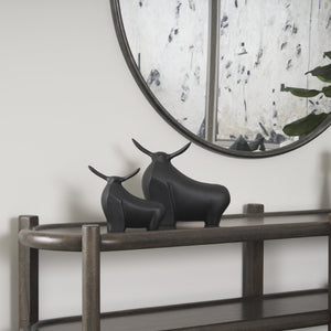 Mercana Radu Decorative Bull Accent - Modern Cast Aluminum Sculpture for Contemporary Home Décor & Styling 70719