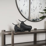 Radu Small Matte Black Metal Bull Decorative Object 70719 Mercana