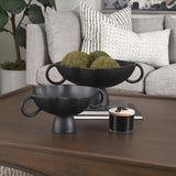 Radka Small Matte Black Metal Decorative Bowl 70723 Mercana