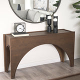 Laraya Dark Brown Wood Arched Console Table 70733 Mercana