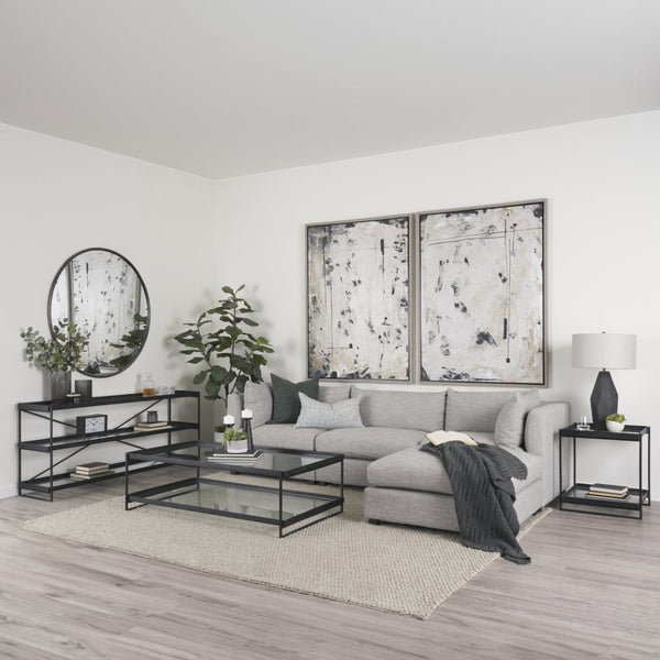 Mercana Trey Contemporary 56"L x 32"W x 17"H Coffee Table - Elegant Minimalist Design for Modern Living Spaces 69786