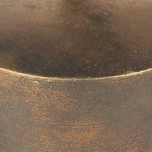 Mercana Quincy Decorative Bell Accent with Antiqued Finish and Natural Rope Handle for Timeless Charm Gold Metal | Large 70651