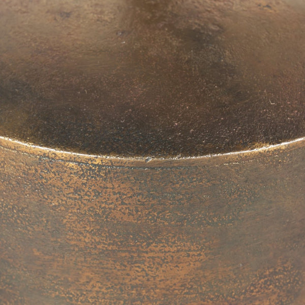 Mercana Quincy Decorative Bell Accent with Antiqued Finish and Natural Rope Handle for Timeless Charm Gold Metal | Large 70651