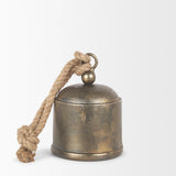 Quincy Medium Gold Metal Decorative Bell Object 70652 Mercana