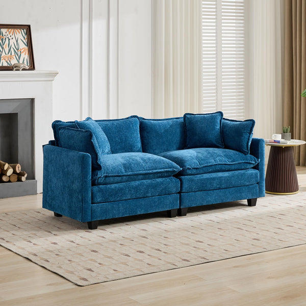 English Elm Cloud Sofa Loveseat – Modern Chenille Loveseat With Ergonomic Support & Easy Assembly For Cozy Spaces W1143S00047