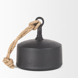 Quincy Large Matte Black Metal Decorative Bell Object 70654 Mercana