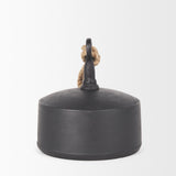 Quincy Large Matte Black Metal Decorative Bell Object 70654 Mercana